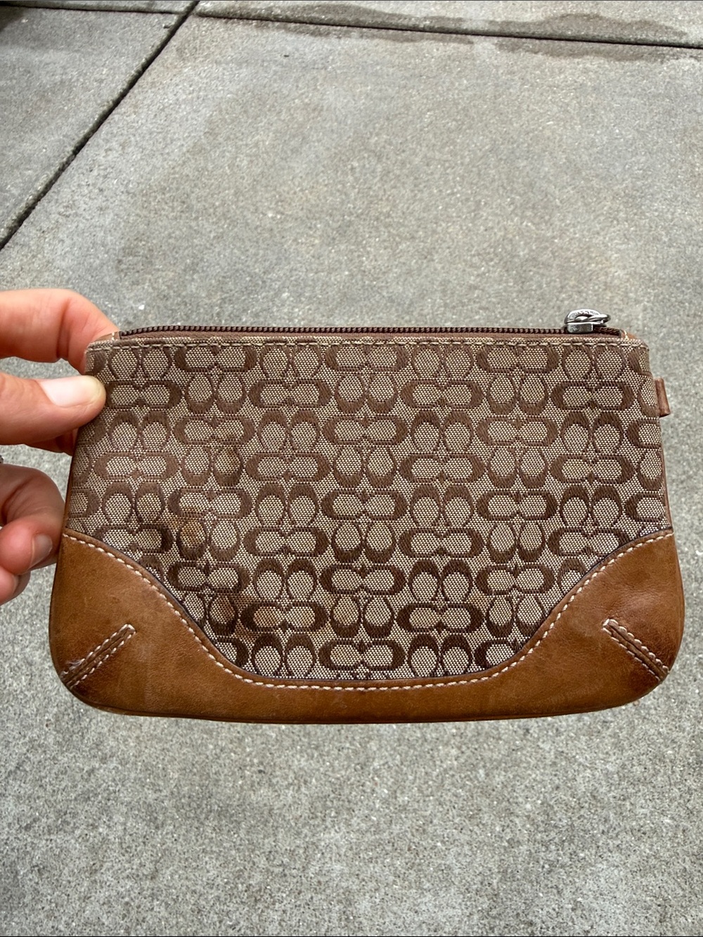 Coach zipper pouch